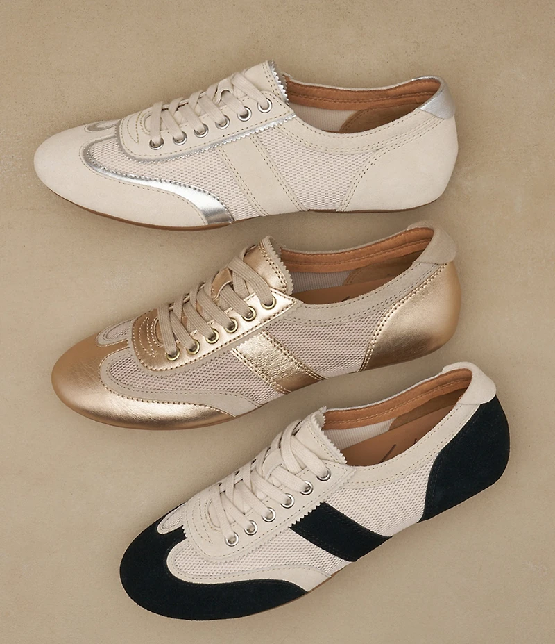 Dansko Milana Metallic Leather and Mesh Sneakers