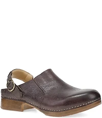 Dansko Millie Embossed Leather Swivel Strap Convertible Clogs