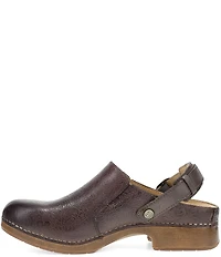 Dansko Millie Embossed Leather Swivel Strap Convertible Clogs