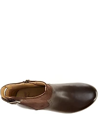 Dansko Monique Leather and Suede Buckle Hardware Booties