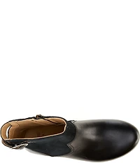 Dansko Monique Leather and Suede Buckle Hardware Booties