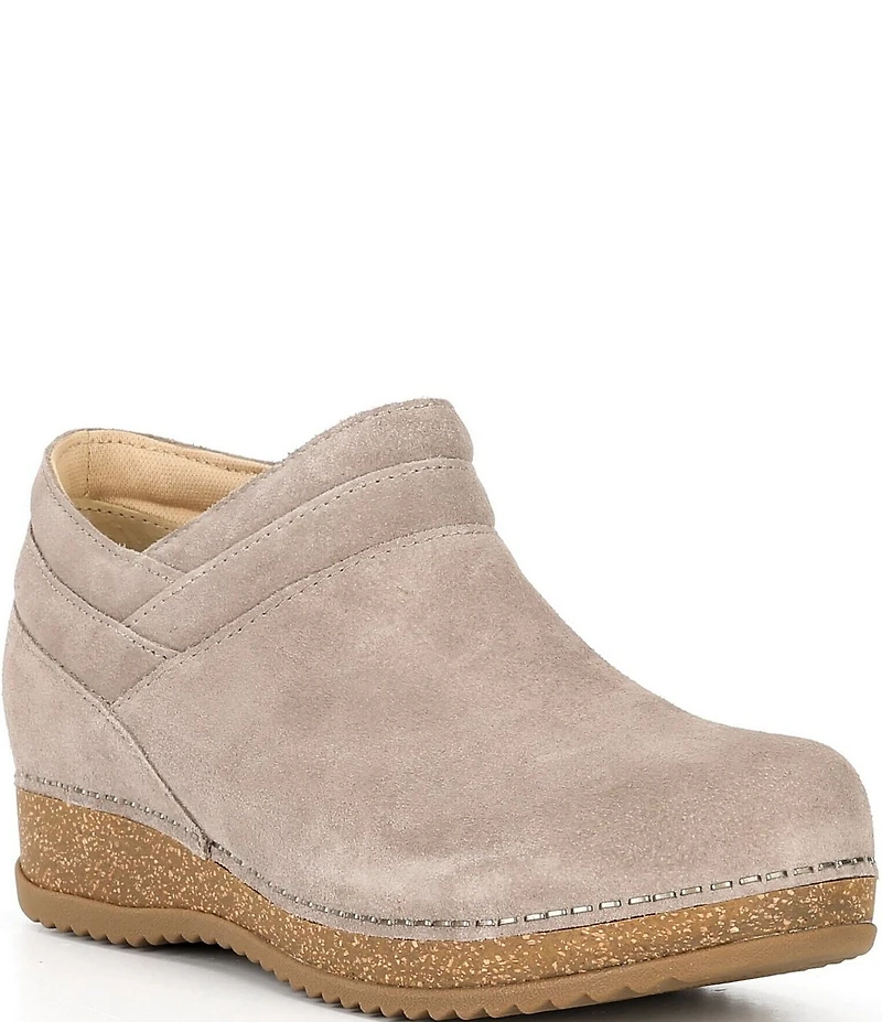 Dansko Muriel Suede Zip Wedge Shooties