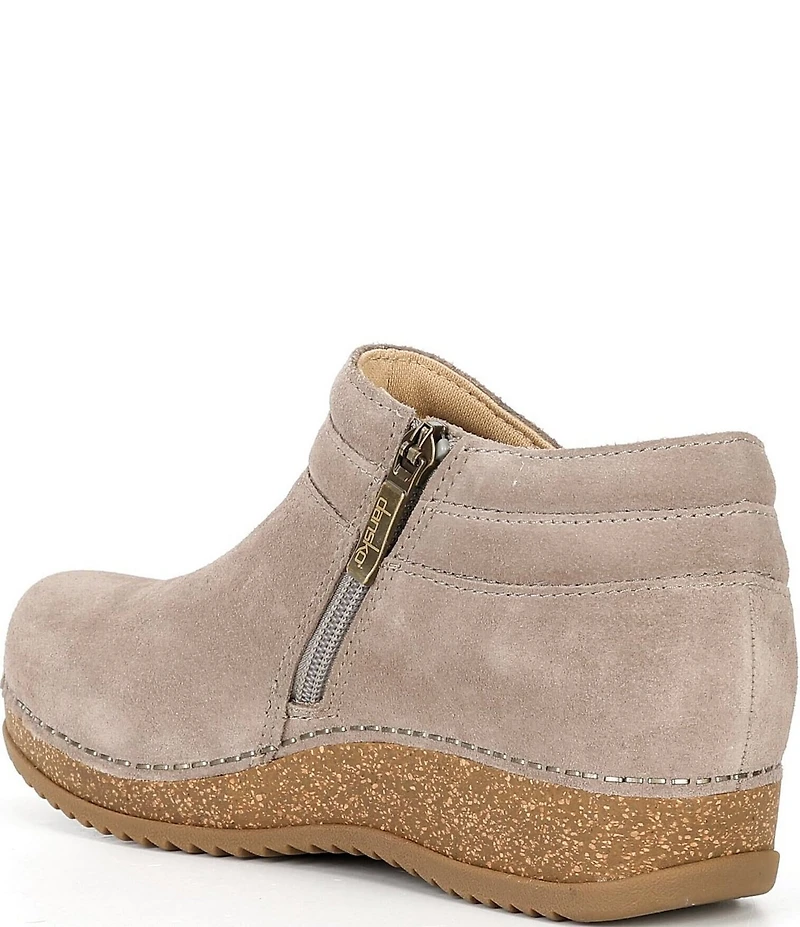 Dansko Muriel Suede Zip Wedge Shooties