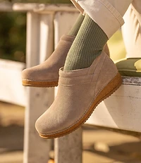 Dansko Muriel Suede Zip Wedge Shooties