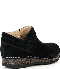 Dansko Muriel Suede Zip Wedge Shooties