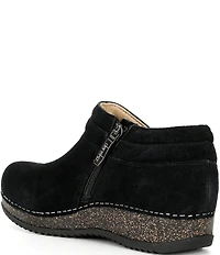 Dansko Muriel Suede Zip Wedge Shooties