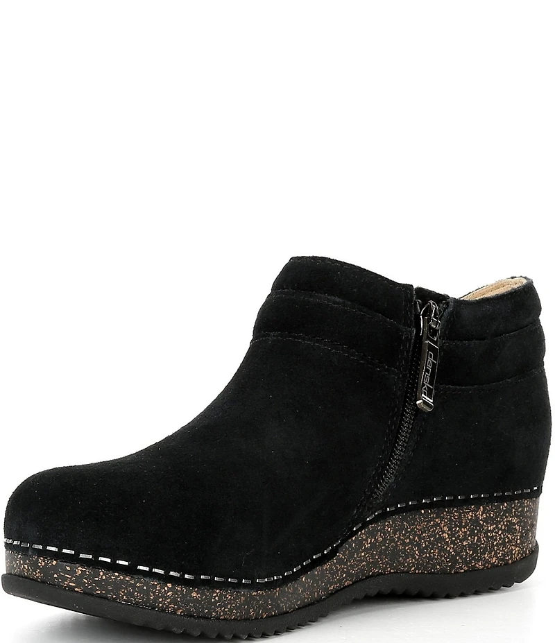 Dansko Muriel Suede Zip Wedge Shooties