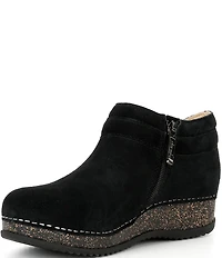 Dansko Muriel Suede Zip Wedge Shooties
