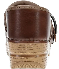Dansko Pearson Leather Buckle Hardware Clogs