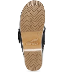 Dansko Pearson Leather Buckle Hardware Clogs