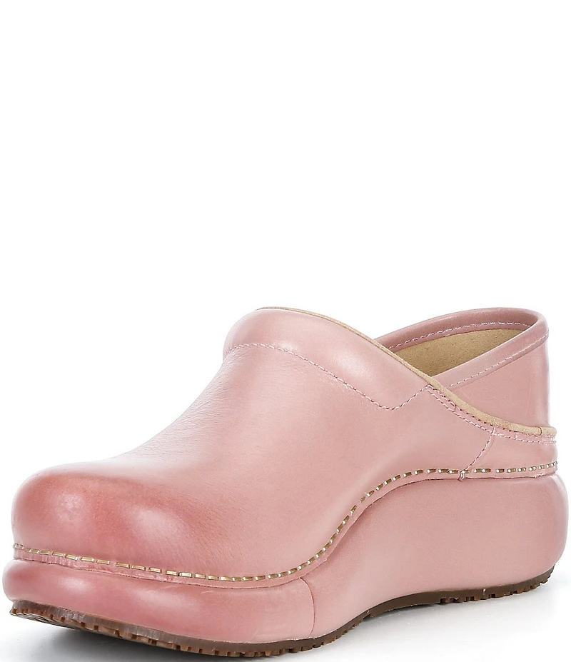 Dansko Platform Pro Leather Clogs