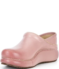 Dansko Platform Pro Leather Clogs