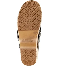 Dansko Pro Braided Leather Buckle Hardware Clogs