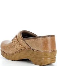 Dansko Pro Braided Leather Buckle Hardware Clogs