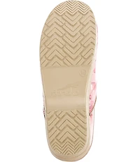 Dansko Professional Bow Printed Patent Leather Clogs