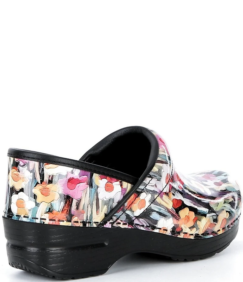 Dansko Professional Painted Garden Patent Leather Clogs