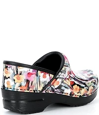 Dansko Professional Painted Garden Patent Leather Clogs