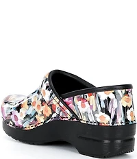 Dansko Professional Painted Garden Patent Leather Clogs