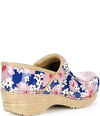 Dansko Professional Floral Patent Leather Clogs