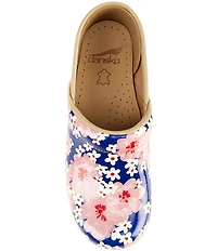 Dansko Professional Floral Patent Leather Clogs