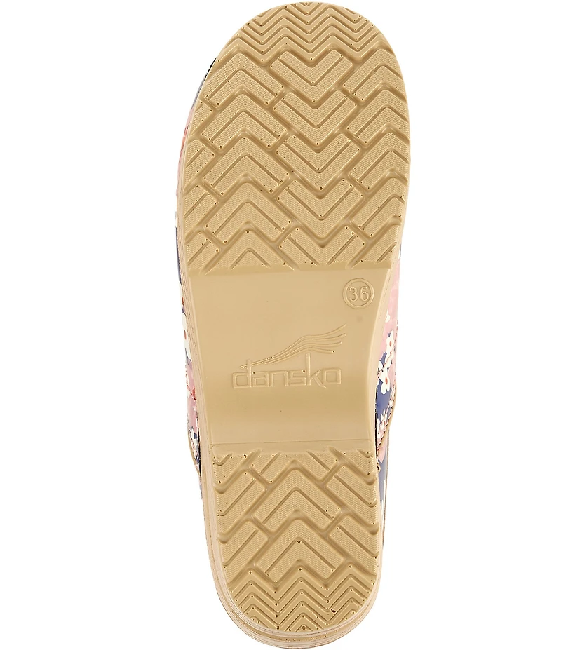 Dansko Professional Floral Patent Leather Clogs