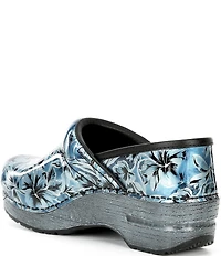 Dansko Professional Vine Print Patent Leather Clogs