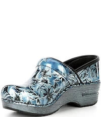 Dansko Professional Vine Print Patent Leather Clogs