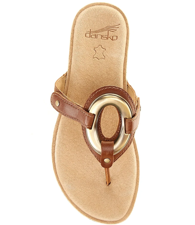 Dansko Rosalia Leather Hardware Thong Sandals