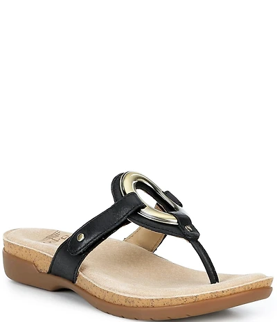 Dansko Rosalia Leather Hardware Thong Sandals