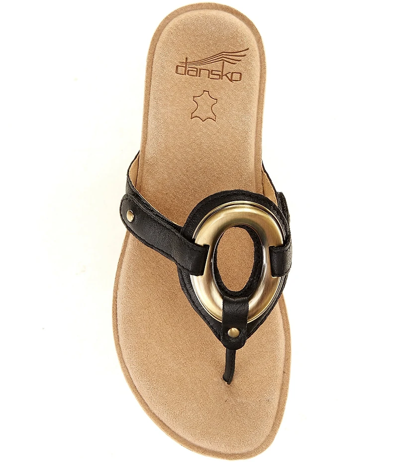 Dansko Rosalia Leather Hardware Thong Sandals