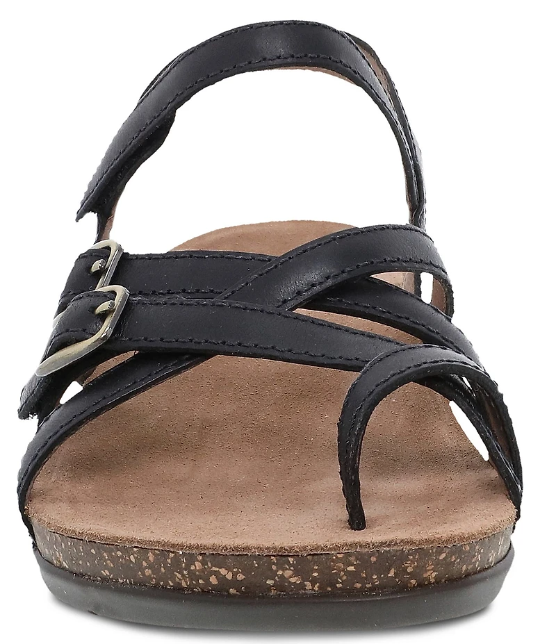 Dansko Roslyn Burnished Leather Strappy Toe Loop Sandals