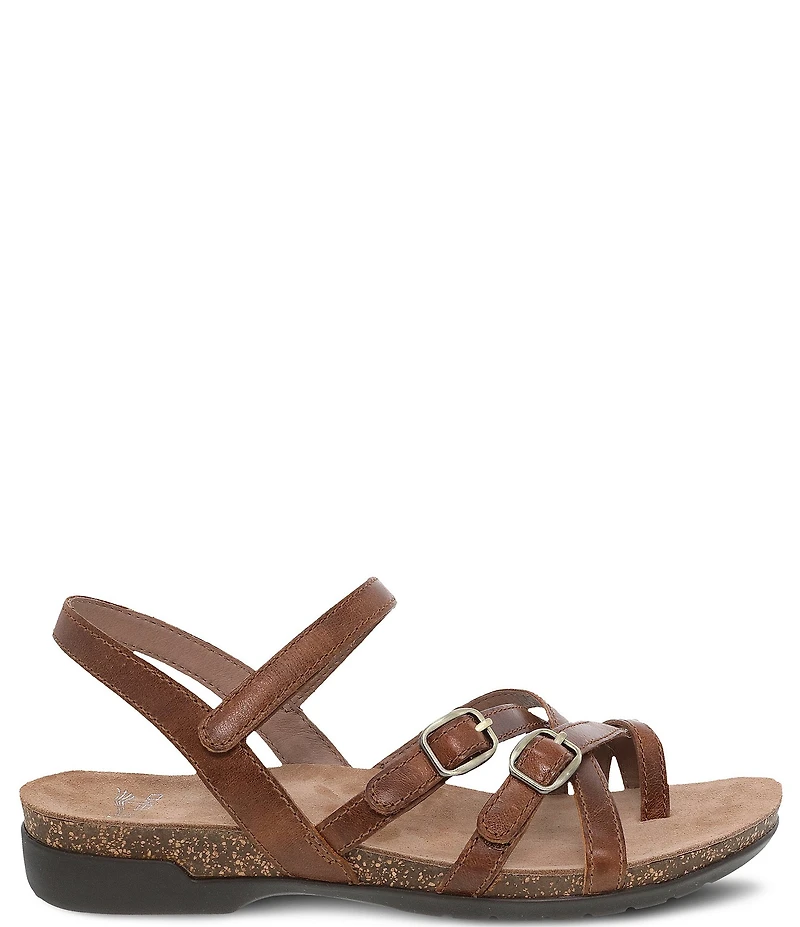 Dansko Roslyn Burnished Leather Strappy Toe Loop Sandals
