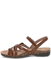 Dansko Roslyn Burnished Leather Strappy Toe Loop Sandals