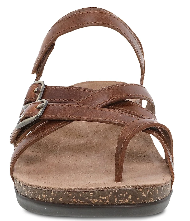 Dansko Roslyn Burnished Leather Strappy Toe Loop Sandals
