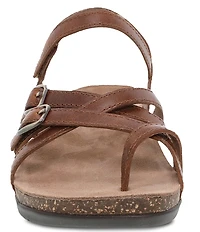 Dansko Roslyn Burnished Leather Strappy Toe Loop Sandals