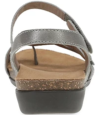 Dansko Roslyn Metallic Antique Leather Strappy Toe Loop Sandals