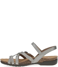 Dansko Roslyn Metallic Antique Leather Strappy Toe Loop Sandals