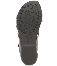 Dansko Roslyn Metallic Antique Leather Strappy Toe Loop Sandals