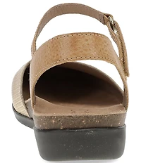 Dansko Rowan Chevron Leather Ankle Strap Mary Jane Clogs