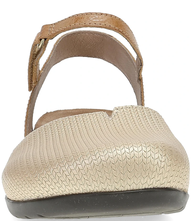 Dansko Rowan Chevron Leather Ankle Strap Mary Jane Clogs