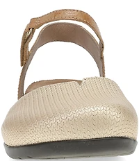 Dansko Rowan Chevron Leather Ankle Strap Mary Jane Clogs