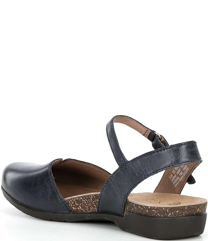 Dansko Rowan Leather Ankle Strap Mary Jane Clogs