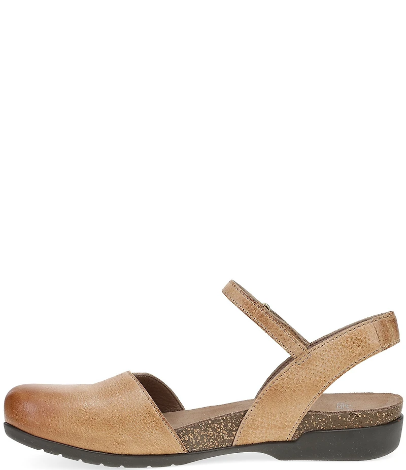 Dansko Rowan Leather Ankle Strap Mary Jane Clogs