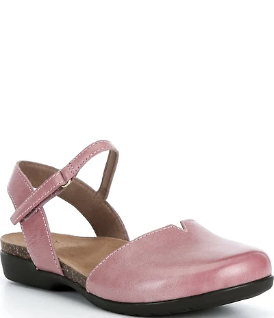 Dansko Rowan Leather Ankle Strap Mary Jane Clogs