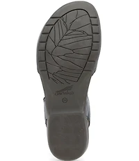 Dansko Rowan Leather Ankle Strap Mary Jane Clogs