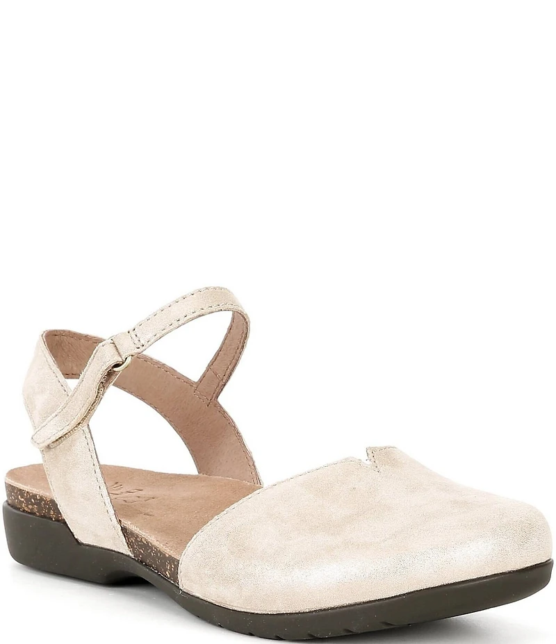 Dansko Rowan Suede Ankle Strap Clogs