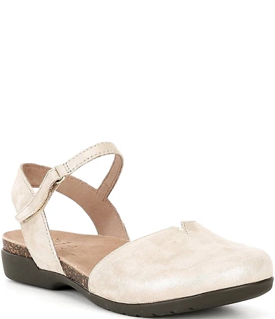 Dansko Rowan Suede Ankle Strap Clogs