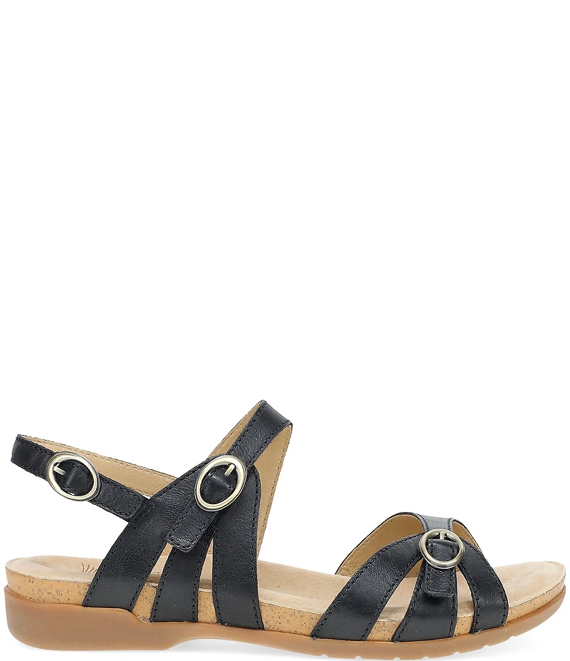 Dansko Ruthie Leather Buckle Ankle Strap Sandals