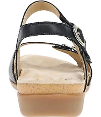 Dansko Ruthie Leather Buckle Ankle Strap Sandals