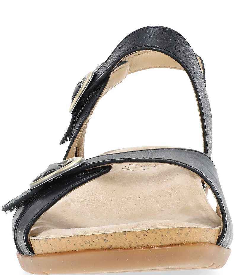 Dansko Ruthie Leather Buckle Ankle Strap Sandals